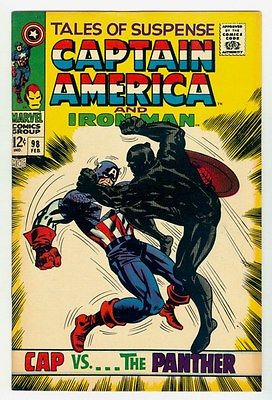 Tales of Suspense #98 NM 9.4 Cr/OW pages 1968 Marvel Capt. America Black Panther