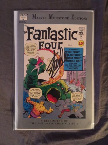FANTASTIC FOUR #1 MARVEL MILESTONE EDITION SIGNED BY STAN LEE W/ COA