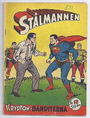 ACTION COMICS #194 *SCANDINAVIAN VARIANT* Clark Kent vs. Superman DC COMIC 1954