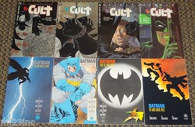 DC COMICS FRANK MILLER BATMAN DARK KNIGHT RETURNS #1-4 THE CULT #1,2,3,4 SET JLA