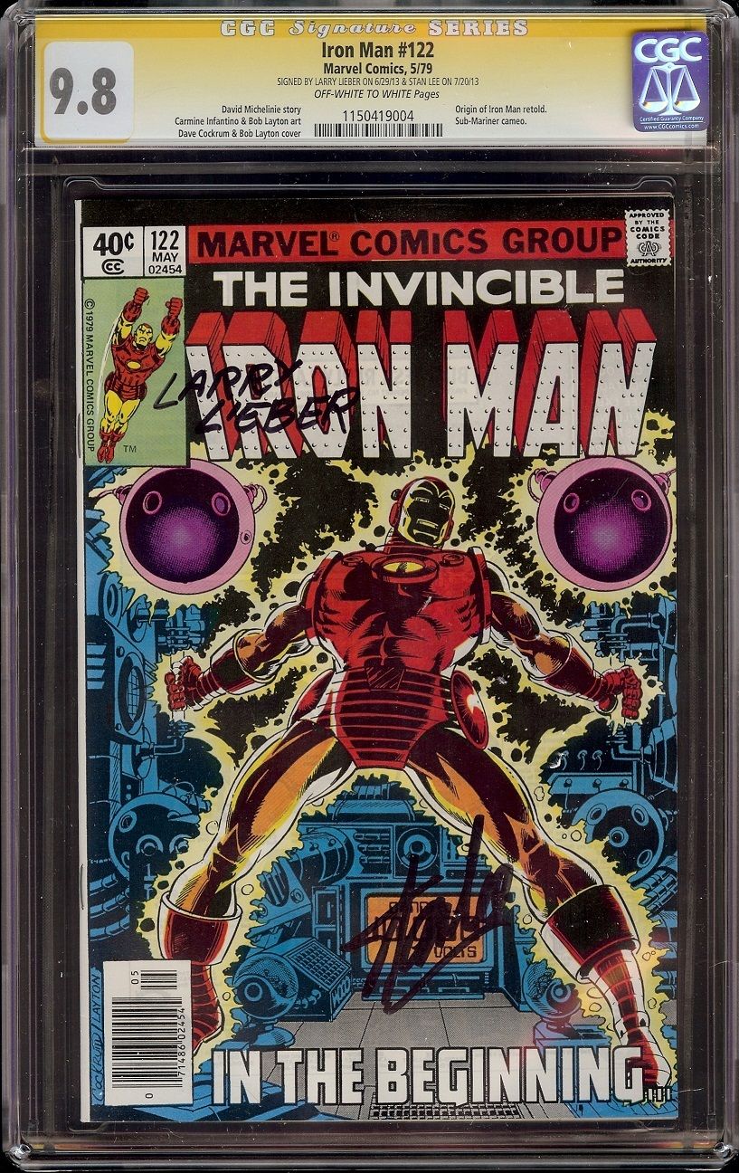 Iron Man # 122 CGC 9.8 White SS (Marvel, 1979) Stan Lee & Larry Lieber sigs