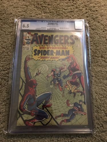 Avengers #11 CGC 6.5. Early Spider-Man Appearance Classic Cover