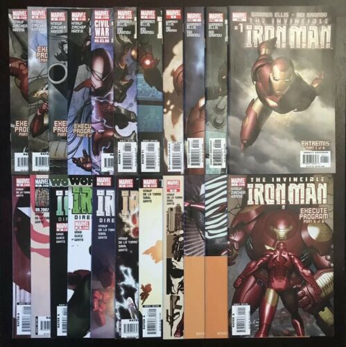 THE INVINCIBLE IRON MAN #1-22 (2005)FULL RUN LOT COMPLETE in NM 1st EXTREMIS Key