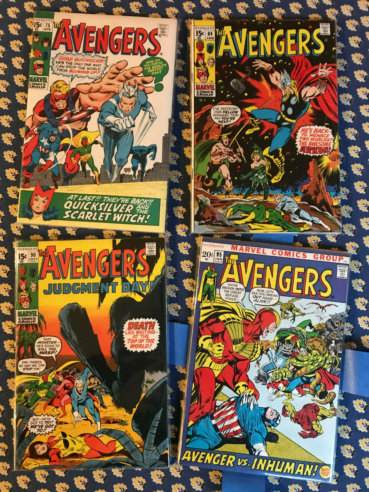 Avengers # 75 –  79, 84, 85, 86, 88, 89, 90, 92 – 99 (volume 1)