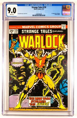 1975 MARVEL COMICS STRANGE TALES #178 CGC 9.0 WHITE PAGES JIM STARLIN 1ST MAGUS