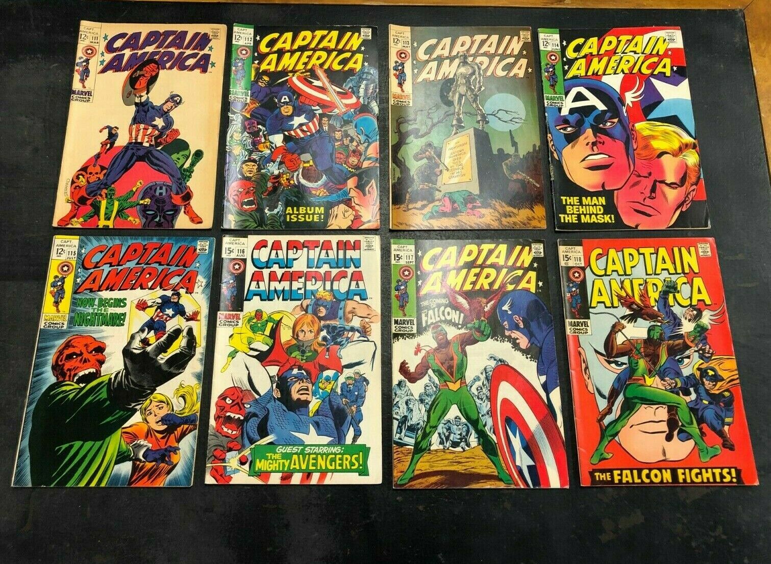 Marvel Captain America Comic Lot of 8 #111 112 113 114 115 116 117 118 Silver