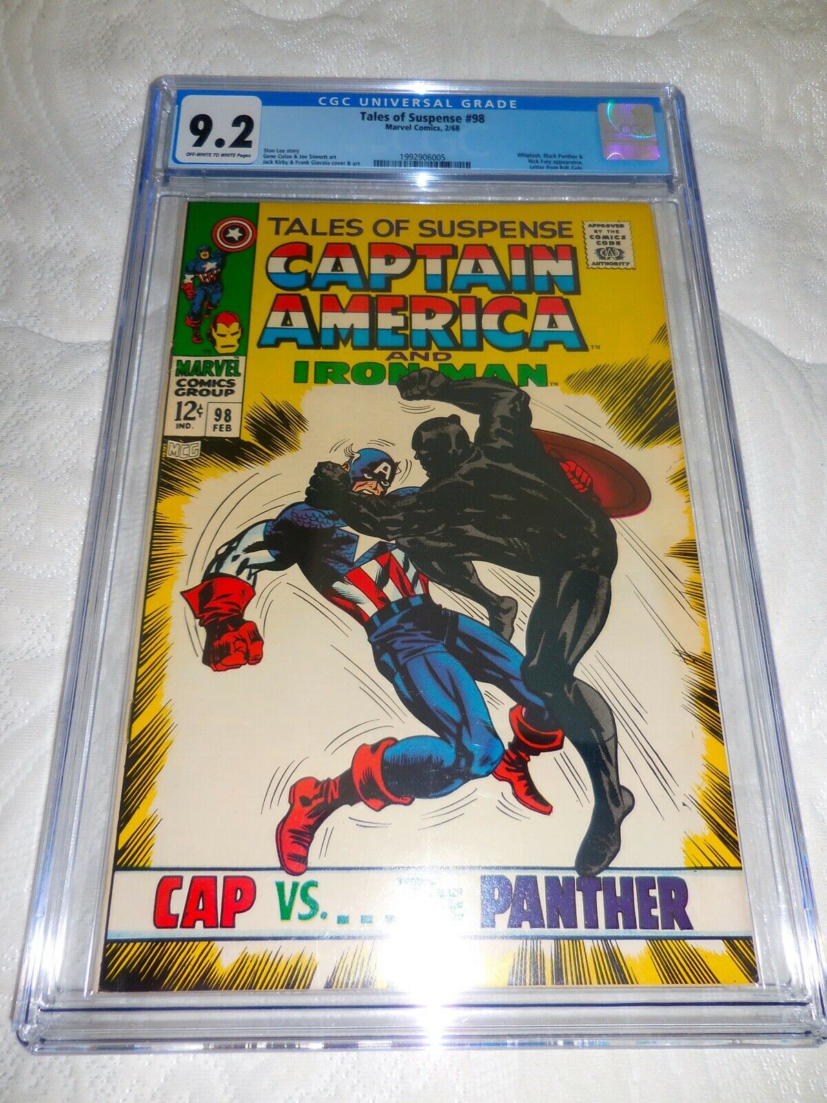 1968 Marvel Tales of Suspense #98 CGC 9.2 NM- Black Panther